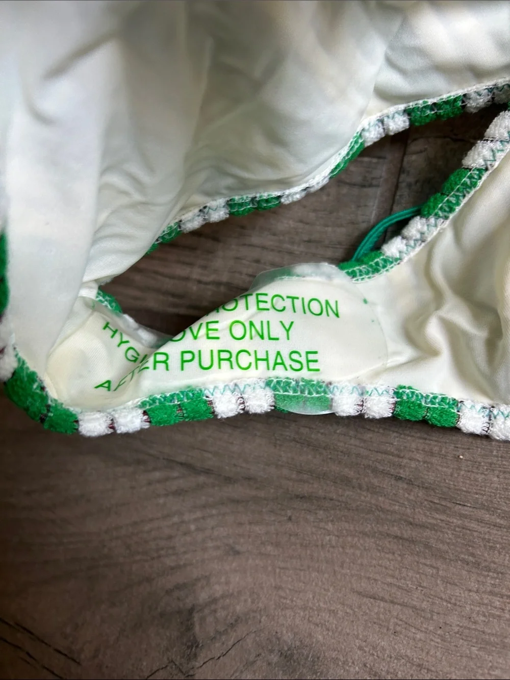 triangl swimwear Green and White Striped Bikini Bottom